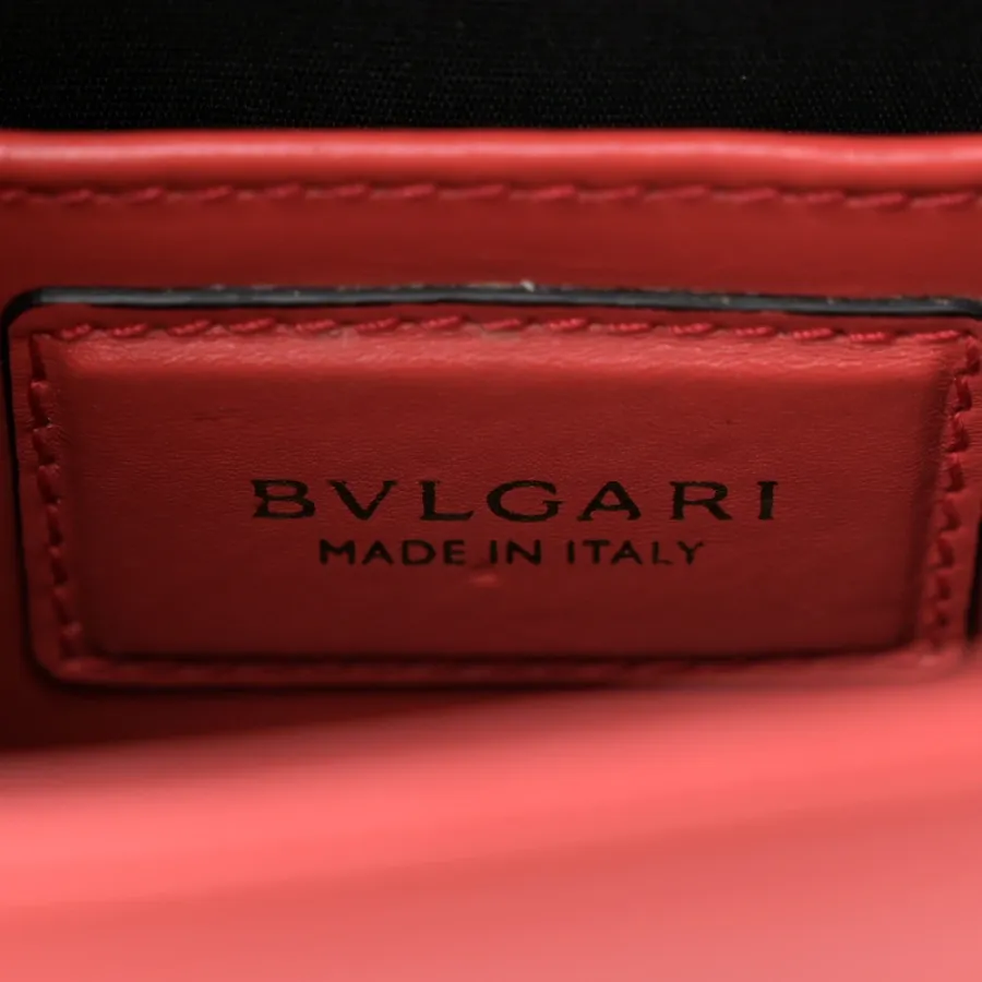 Bvlgari Mini Serpenti Forever Crossbody Bag Red Calfskin Leather Gold Hardware