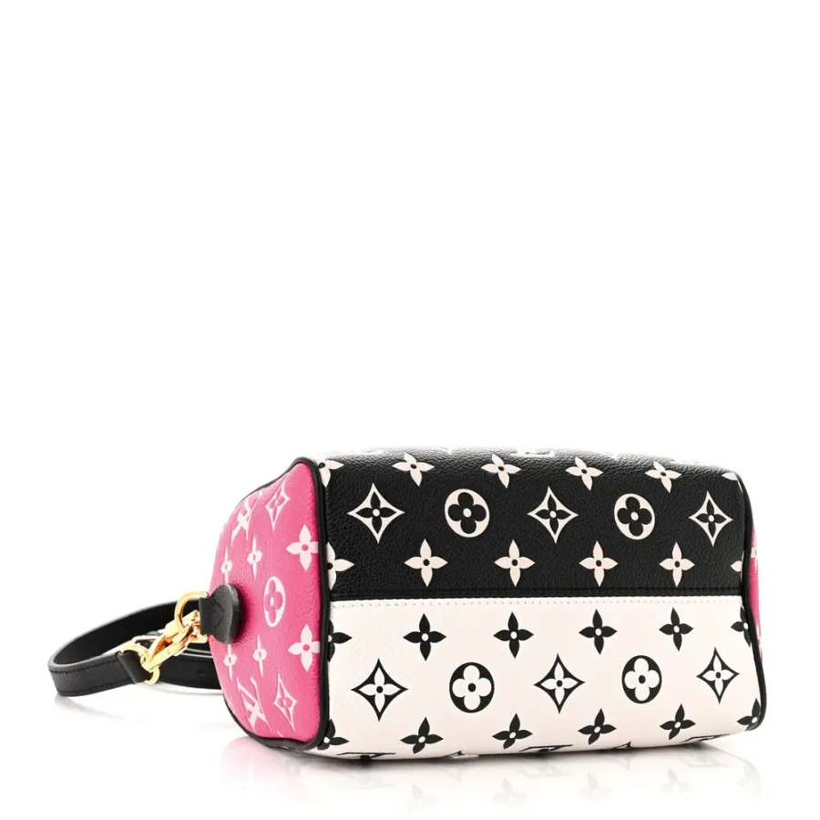 Louis Vuitton Spring in the City Speedy Bandoulière 20 Black/White/Pink Monogram Empreinte Leather