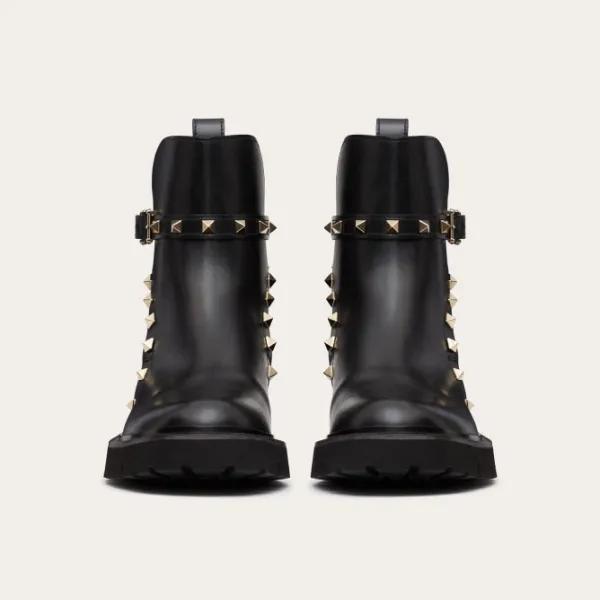 VALENTINO ROCKSTUD Calf leather ankle boots (heel height 4cm) - Image 3