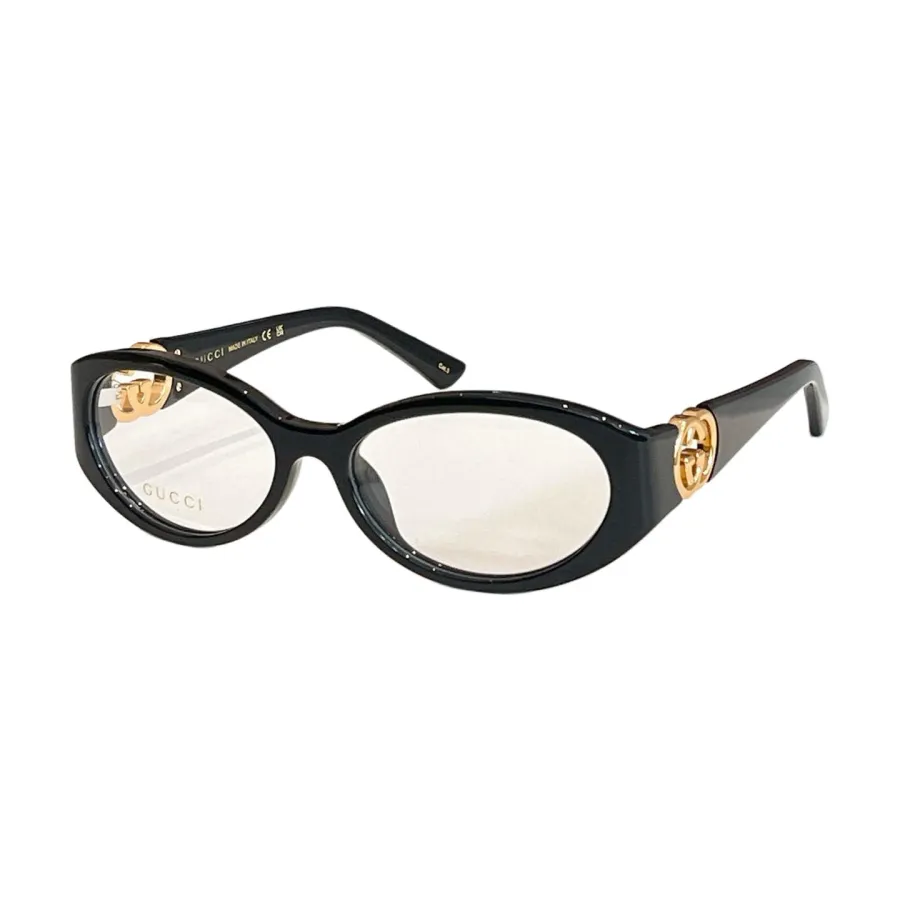 Gucci Oval glasses black/purple/ivory/red/leopard brown/transparent leopard/transparent blue black/transparent black gold color Size 56口18-140