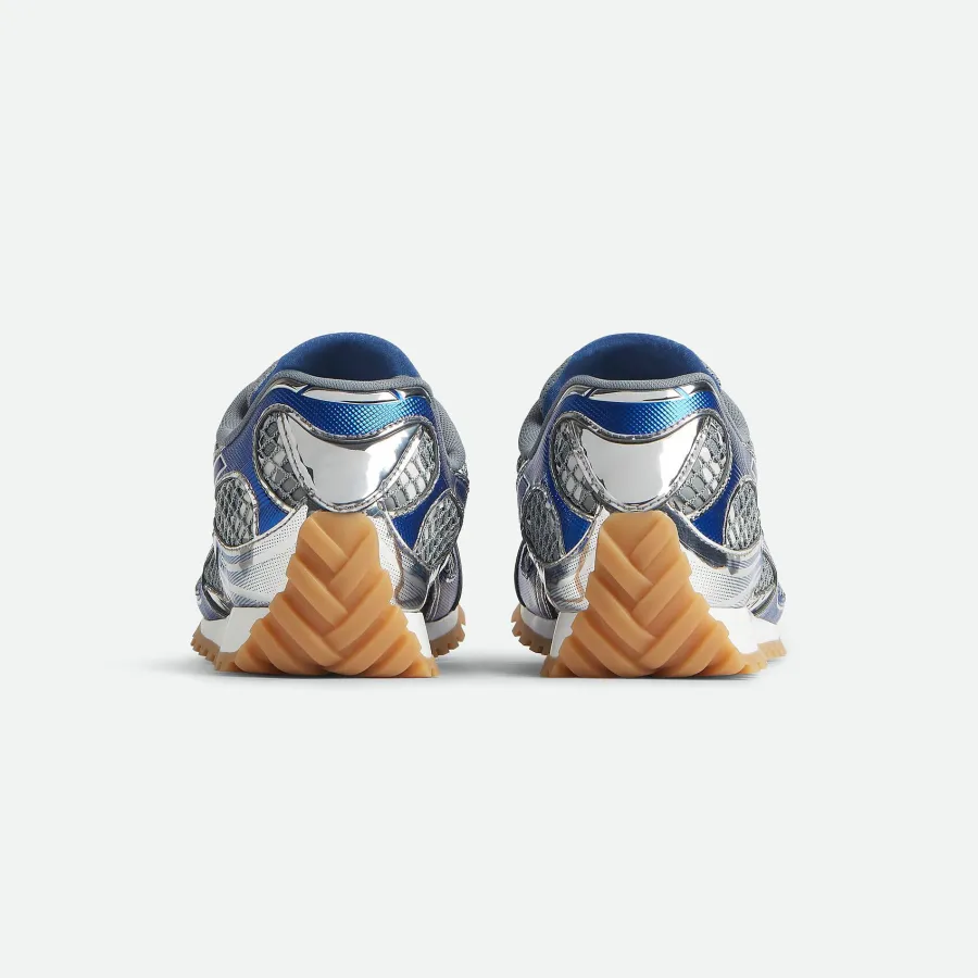 Bottega Veneta Orbit Sneakers In Silver/Blue Technical Fabric And Mesh Lace-Up Sneaker