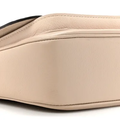 Louis Vuitton Lockme Tender Greige Grained Calfskin Leather Gold Hardware