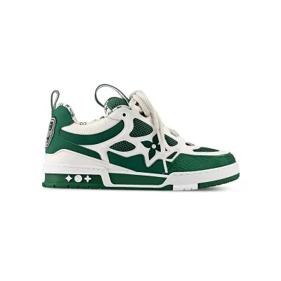 Louis Vuitton Green ox leather skateboard sneakers for men