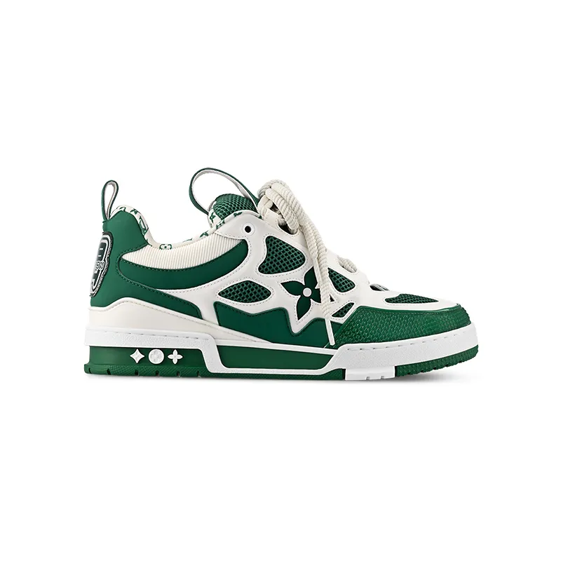 Louis Vuitton Green ox leather skateboard sneakers for men