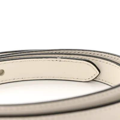 Prada Medium Arque Shoulder Bag White Soft Calfskin Leather Gold Hardware