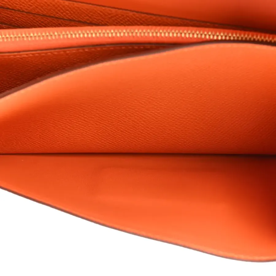 Hermès Constance Long Wallet To Go Orange Epsom Leather Gold Hardware