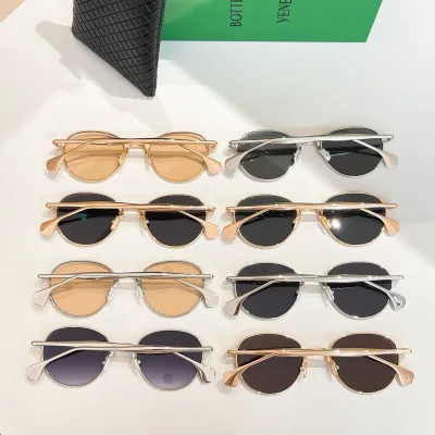 Bottega Veneta glasses silver/black silver/eggplant/green gold/brown/apricot gold/apricot silver color Size 53口21-145