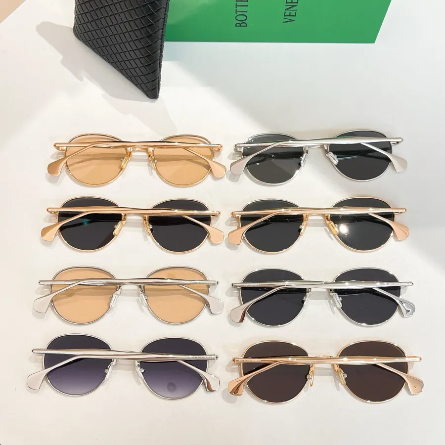 Bottega Veneta glasses silver/black silver/eggplant/green gold/brown/apricot gold/apricot silver color Size 53口21-145