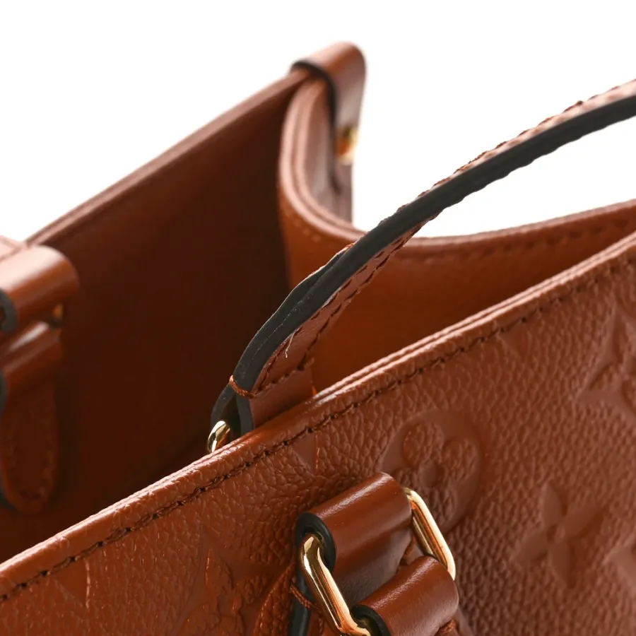 Louis Vuitton Neverfull MM Cognac Giant Monogram Empreinte Leather