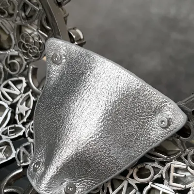 Chanel Silver / gold / black crystal ball dinner bag crossbody bag