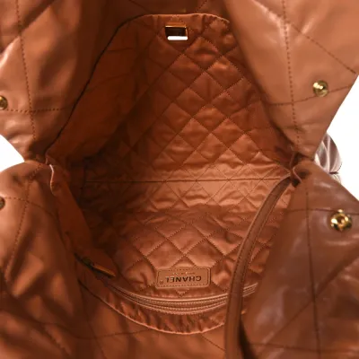 Chanel 22 Bag Calfskin Gold Shoulder Bags