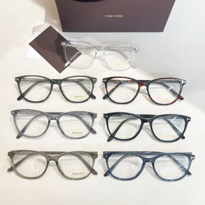 Tom Ford Boston frame glasses blue/black/grey/leopard/transparent/citron/green color Size 53口18-145