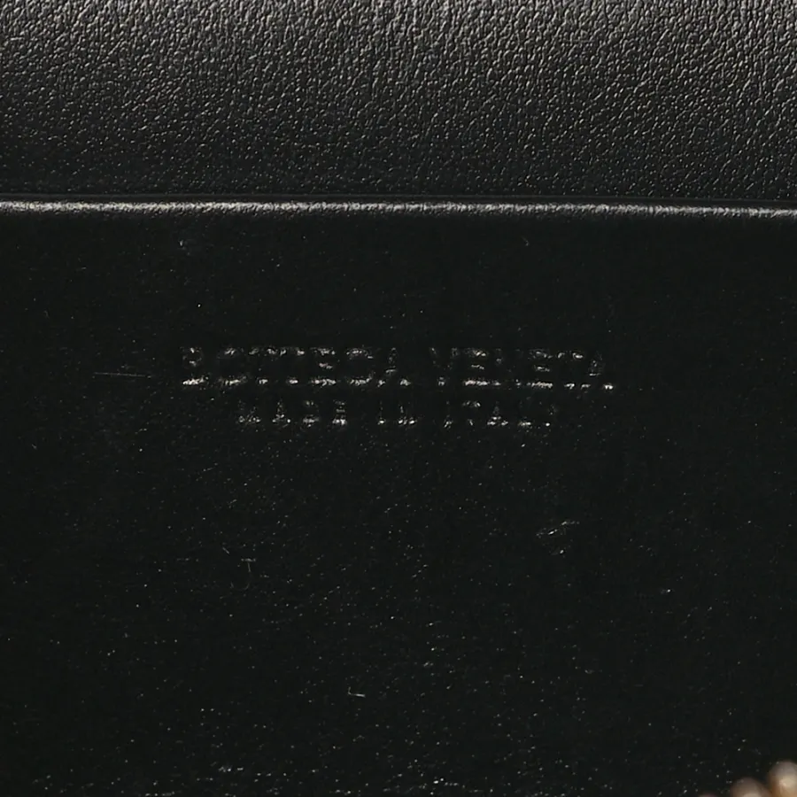 Bottega Veneta Medium Intrecciato Bang Bang Vanity Case Black Calfskin Leather Gold Hardware