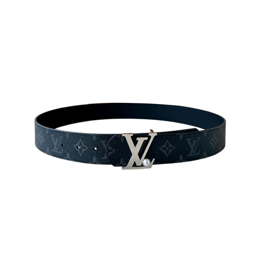 Louis Vuitton Men's Dimension Pearls Reversible Belt In Black/Brown Calfskin And Monogram/Damier Canvas With Gold/Silver Hardware 40mm