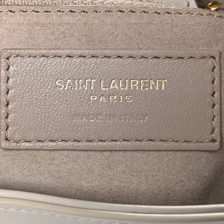 Saint Laurent Medium Le 5 À 7 Hobo Crema Soft Smooth Calfskin Leather Gold Hardware
