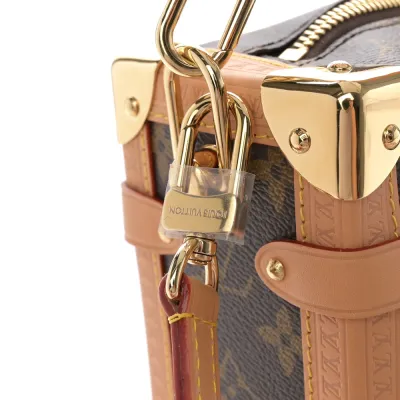 Louis Vuitton Side Trunk MM Monogram Canvas Gold Hardware