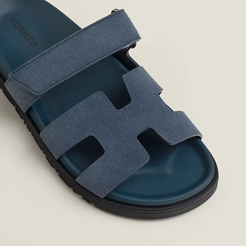 HERMES Chypre Blue Slippers