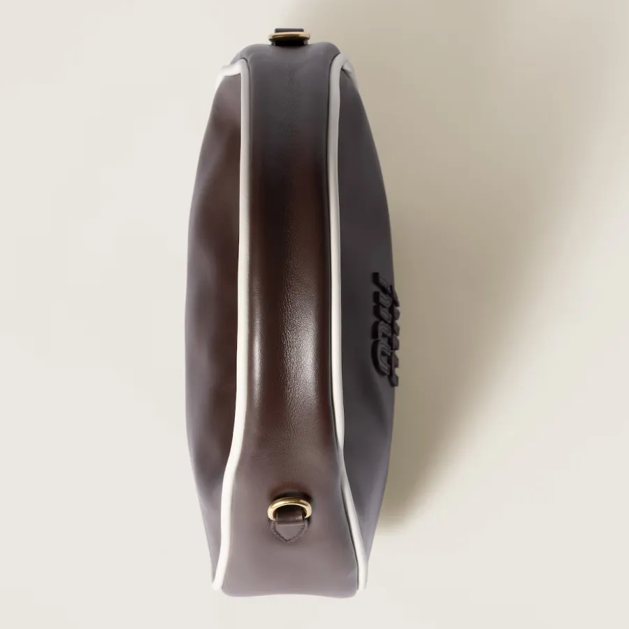 Miu Miu Wander Quilted Lambskin Leather handbag Brown Crossbody Bags