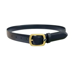 Gucci Women's Rectangular Buckle Belt In Black/Coffee/Brown/Red Smooth Calfskin With Gold Hardware 30mm