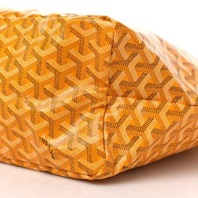 Goyard Saint Louis Tote PM Yellow Goyardine Canvas