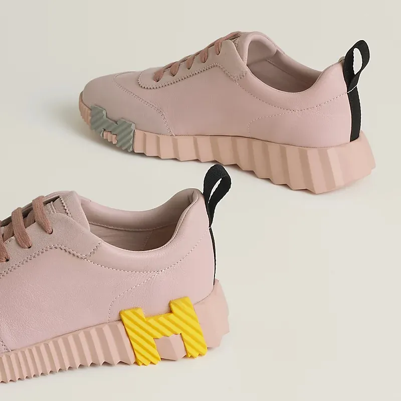 HERMES Pink Sneakers Bouncing Sports Shoes