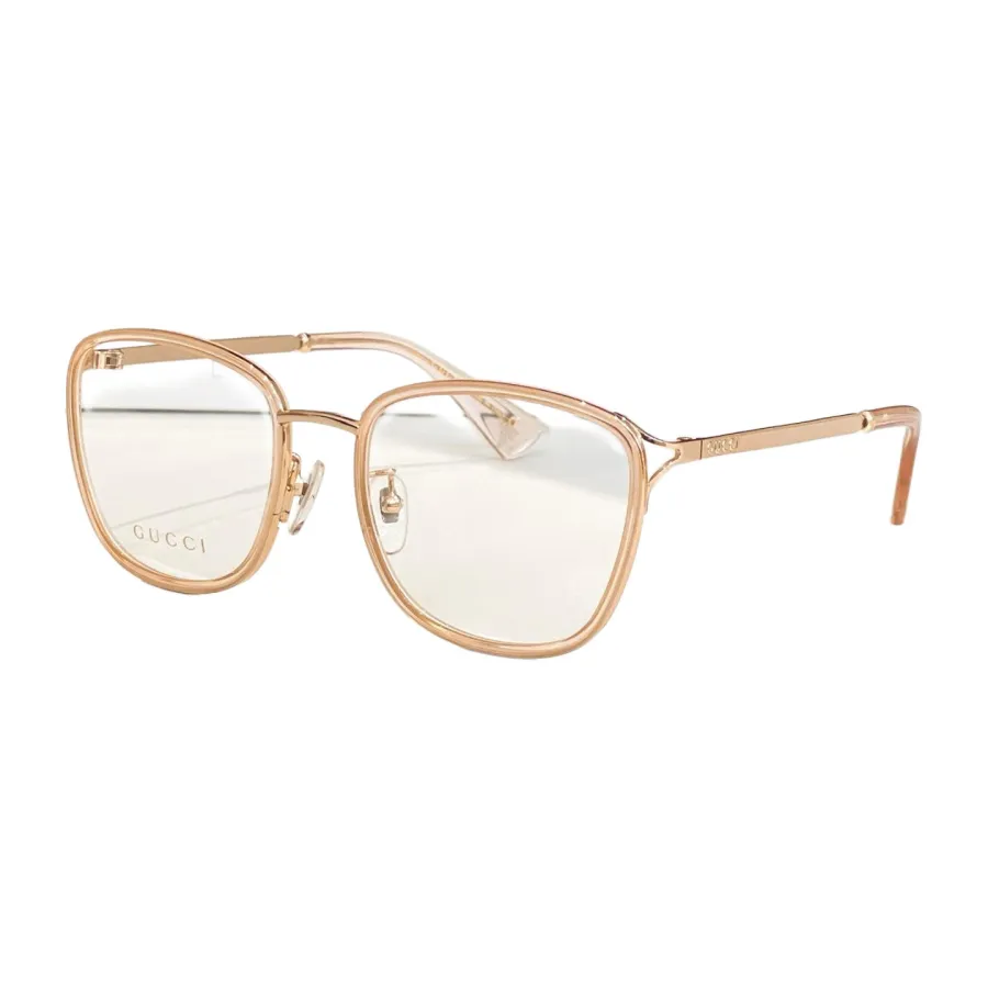 Gucci square frame glasses black gold/red/leopard/rose gold/camouflage/leopard rose gold color transparent lens Size 53口18-145