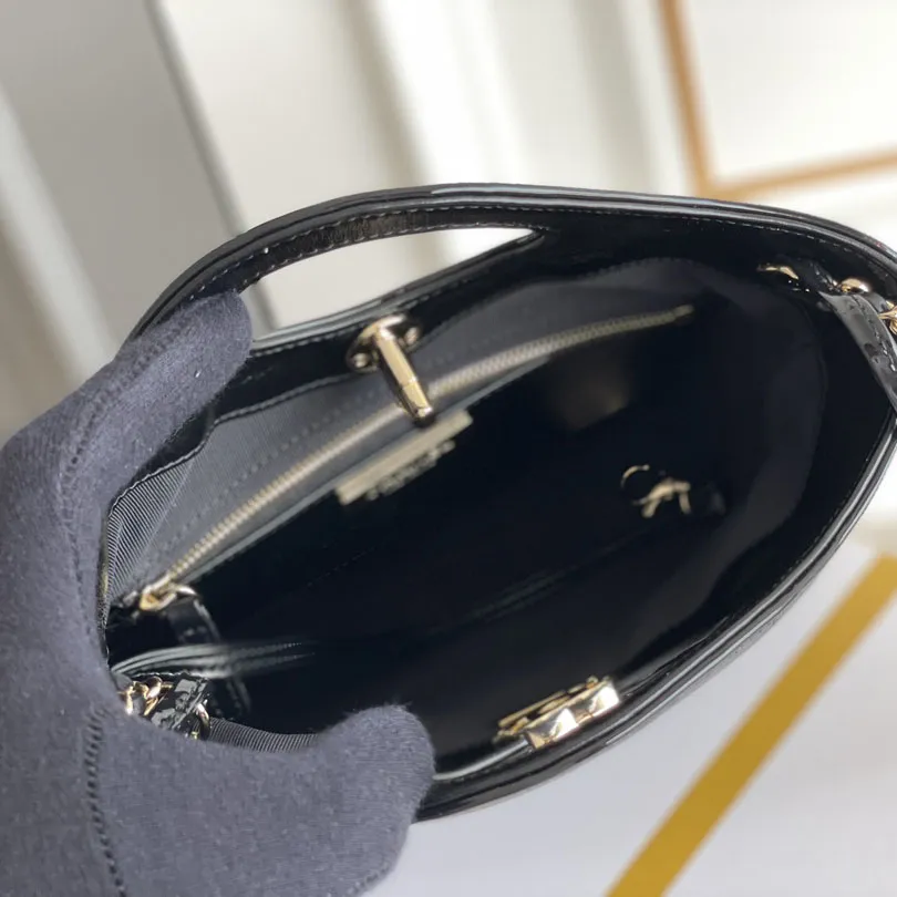 Chanel Patent Leather Black / White and Black Crossbody Bags