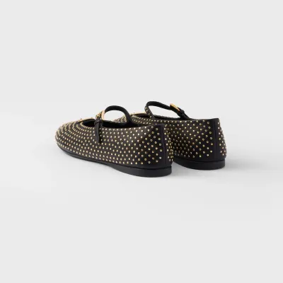 PRADA Naplak Flat Shoes black Ballet Shoes