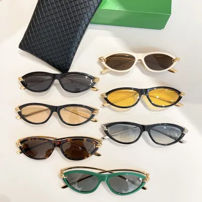 Bottega Veneta glasses black gold/beige/yellow/apricot/leopard/black silver/green color Size 49口21-145