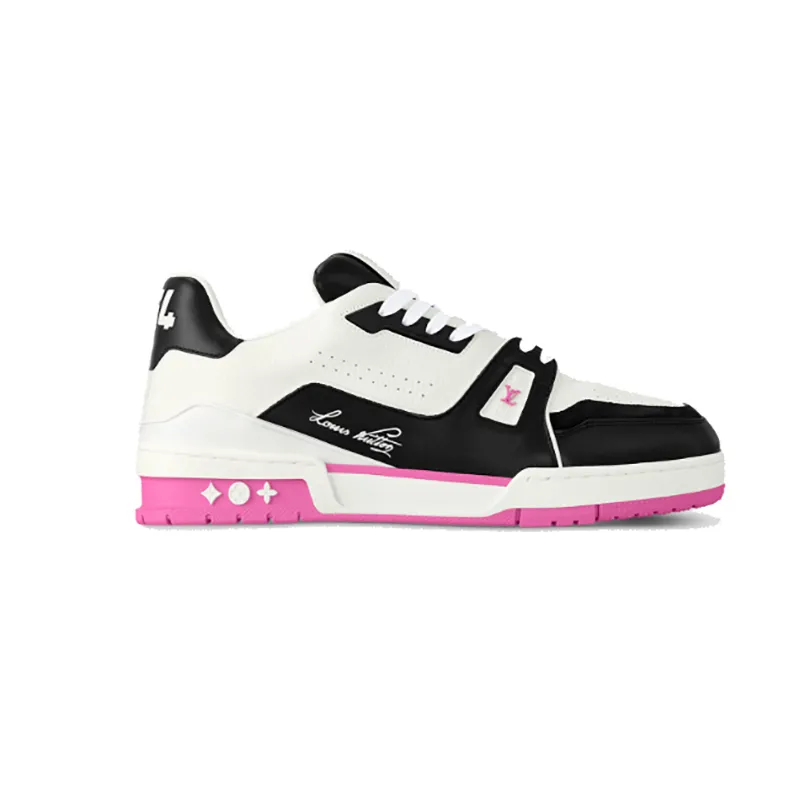 Louis Vuitton White with Black pink Sneakers