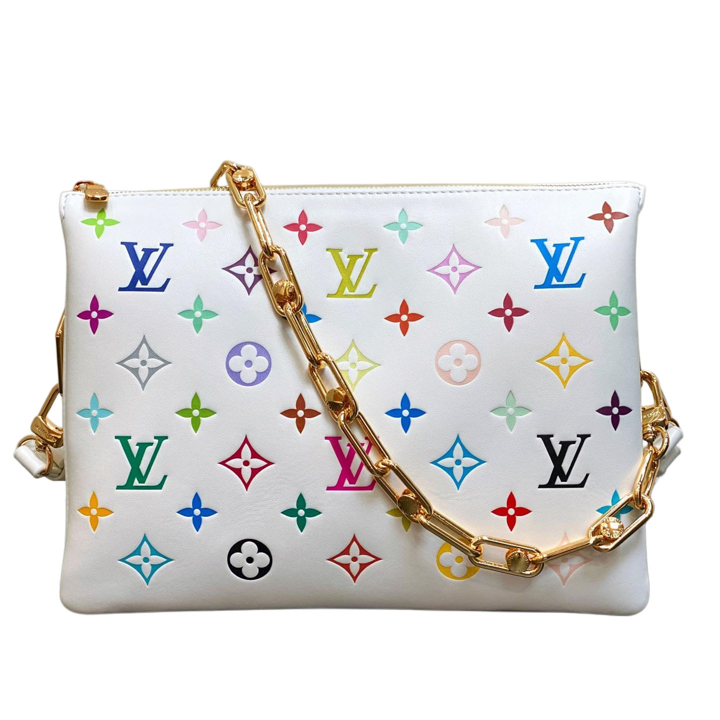 Louis Vuitton x Murakami Takashi Coussin PM Multicolor White Gold Hardware