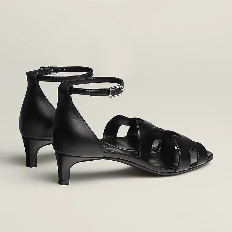 HERMES Joy Black High Heels Sandal