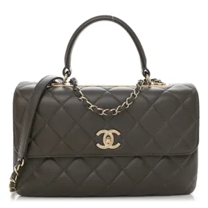 Chanel Trendy CC Flap Medium in Dark Khaki Lambskin