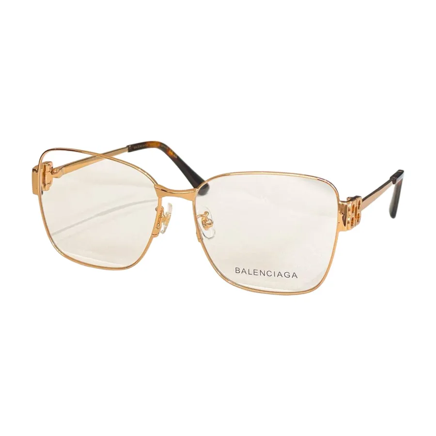 Balenciaga square frame glasses black gold/black silver/gold leopard/black/gun black/gold green/silver blue color transparent lens Size 57口17-140