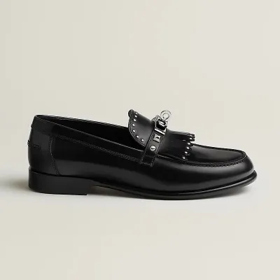 HERMES Destin Black Loafers