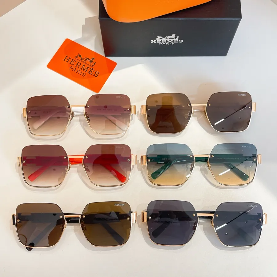 Hermès square frame glasses orange/green/white/purple white/leopard/black color Size 59口18-145