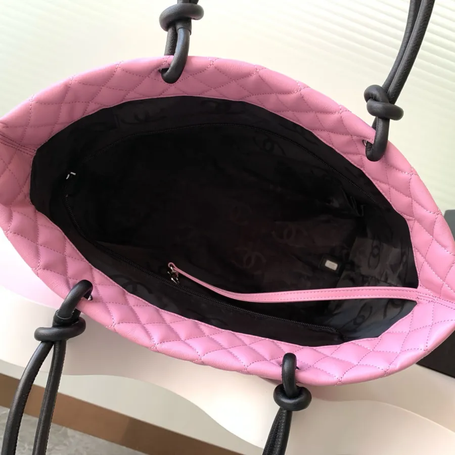 Chanel Pink / Milk tea color / White / Black Basket Tote Bags / Shoulder Bags