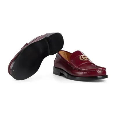 Gucci red double G loafers