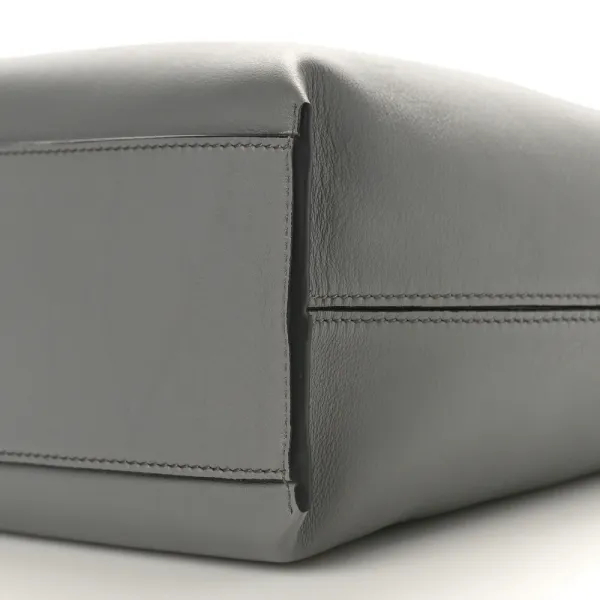 Loewe Cubi Crossbody Bag Small Asphalt Grey Jacquard Supple Smooth Calfskin Leather - Image 5