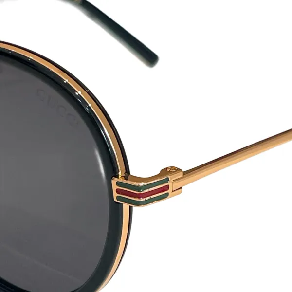 Gucci round frame glasses black gold/white/black silver/beige/blue silver color Size 57口18-145 - Image 2