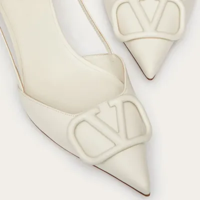 VALENTINO Calf leather strappy heels (4cm high heel)