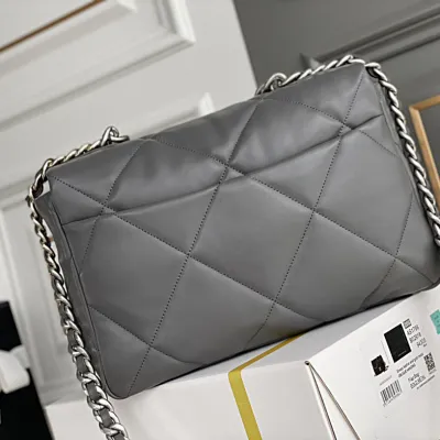 Chanel 19 Bag Deep Grey / Pink / Apricot Color 30cm Crossbody Bags