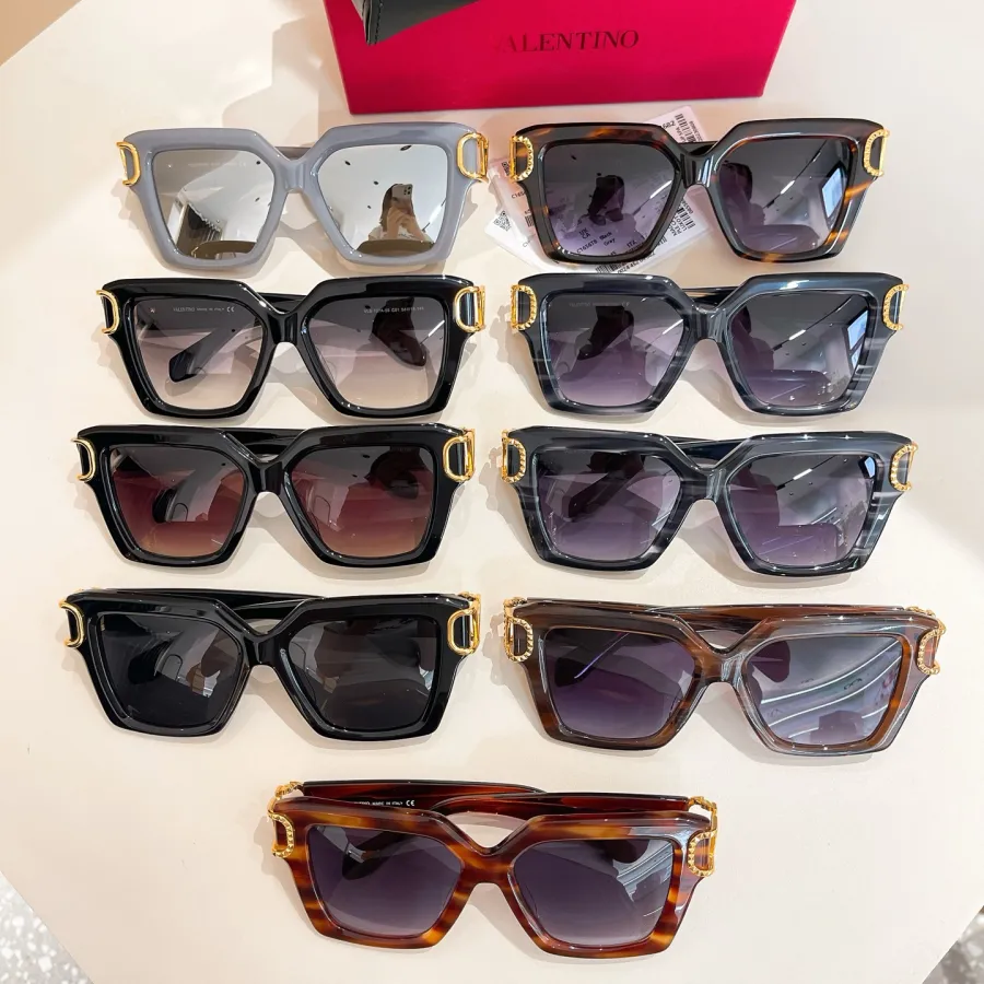 Valentino square frame glasses black/leopard purple/grey purple/black purple/brown purple/grey/black rust/black leopard color Size 54口18-145