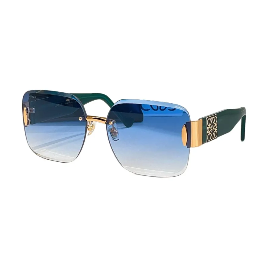 Loewe square frame glasses brown/black/blue/eggplant/pink/purple white color Size 63口16-140