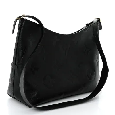 Louis Vuitton CarryAll MM Black Giant Monogram Empreinte Leather