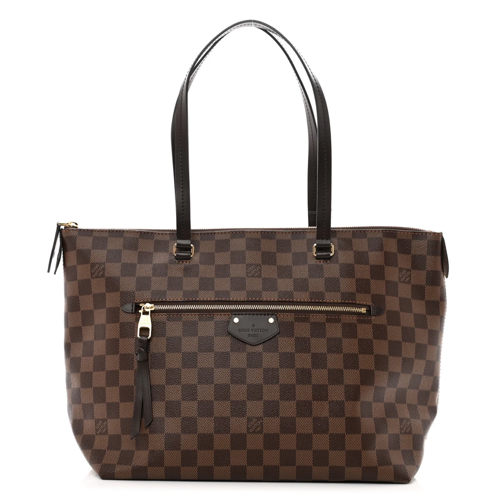 Louis Vuitton Iena MM Damier Ebene Canvas com Hardware de Latão