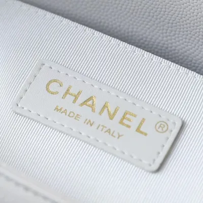 Chanel Lleboy white Quilted Caviar Leather Shoulder Bags Crossbody Bags