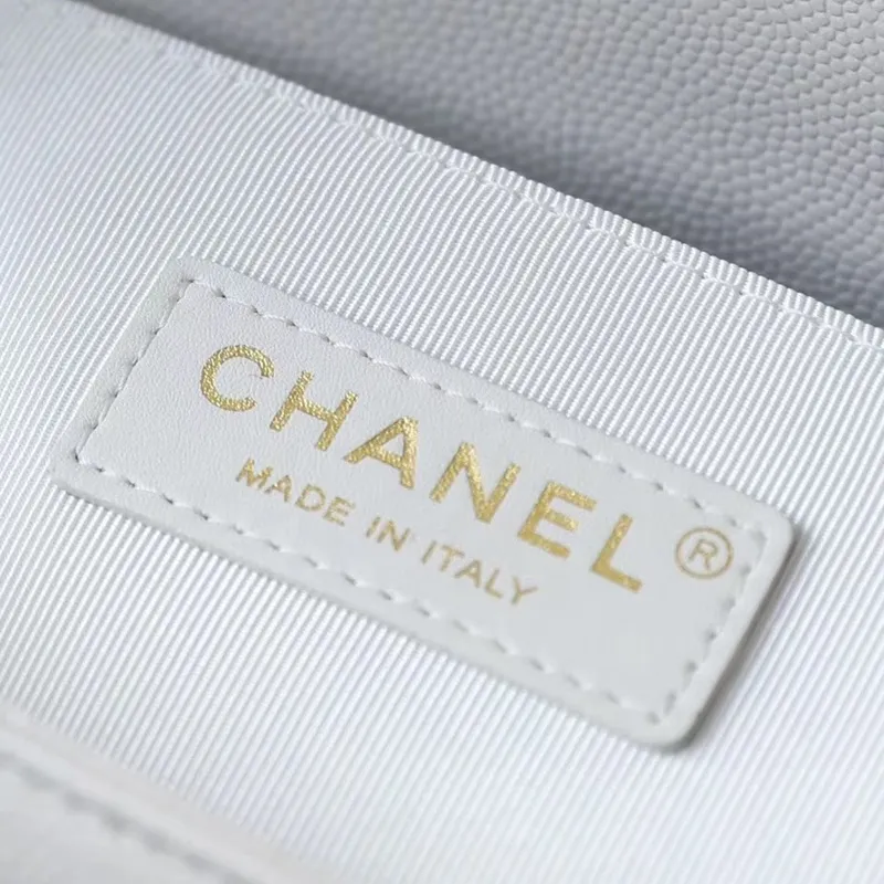 Chanel Lleboy white Quilted Caviar Leather Shoulder Bags Crossbody Bags