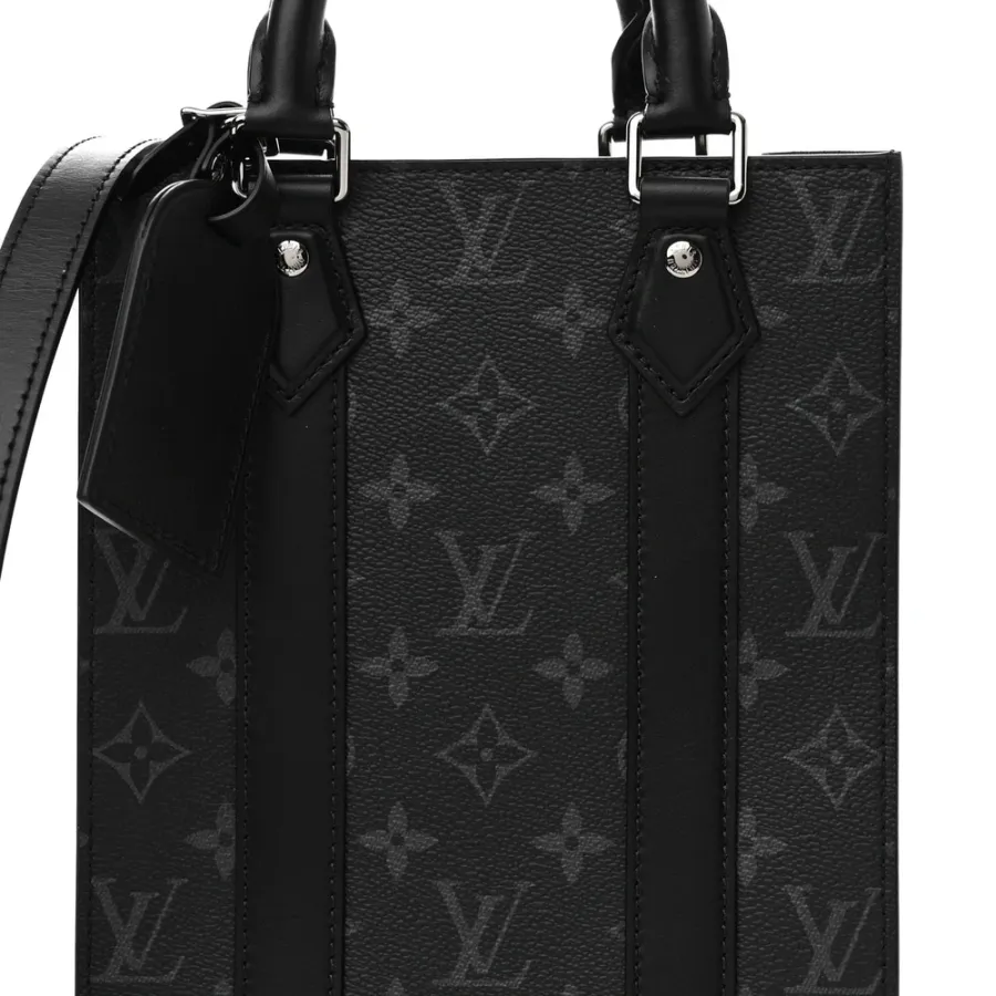 Louis Vuitton Mini Sac Plat Monogram Eclipse Canvas Silver Hardware
