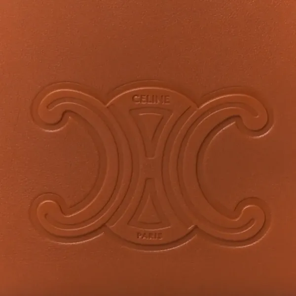 Celine Medium Triomphe Heloise Shoulder Bag Tan Supple Calfskin Leather - Image 8